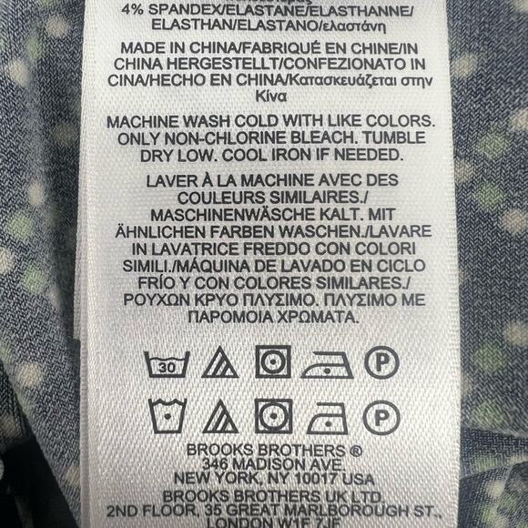 Brooks Brothers Long Sleeve Green Blue Pattern Sheath Dress Size Large - Picture 8 of 10